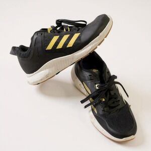 Adidas PureBoost‎ black and gold running shoes womens 9
